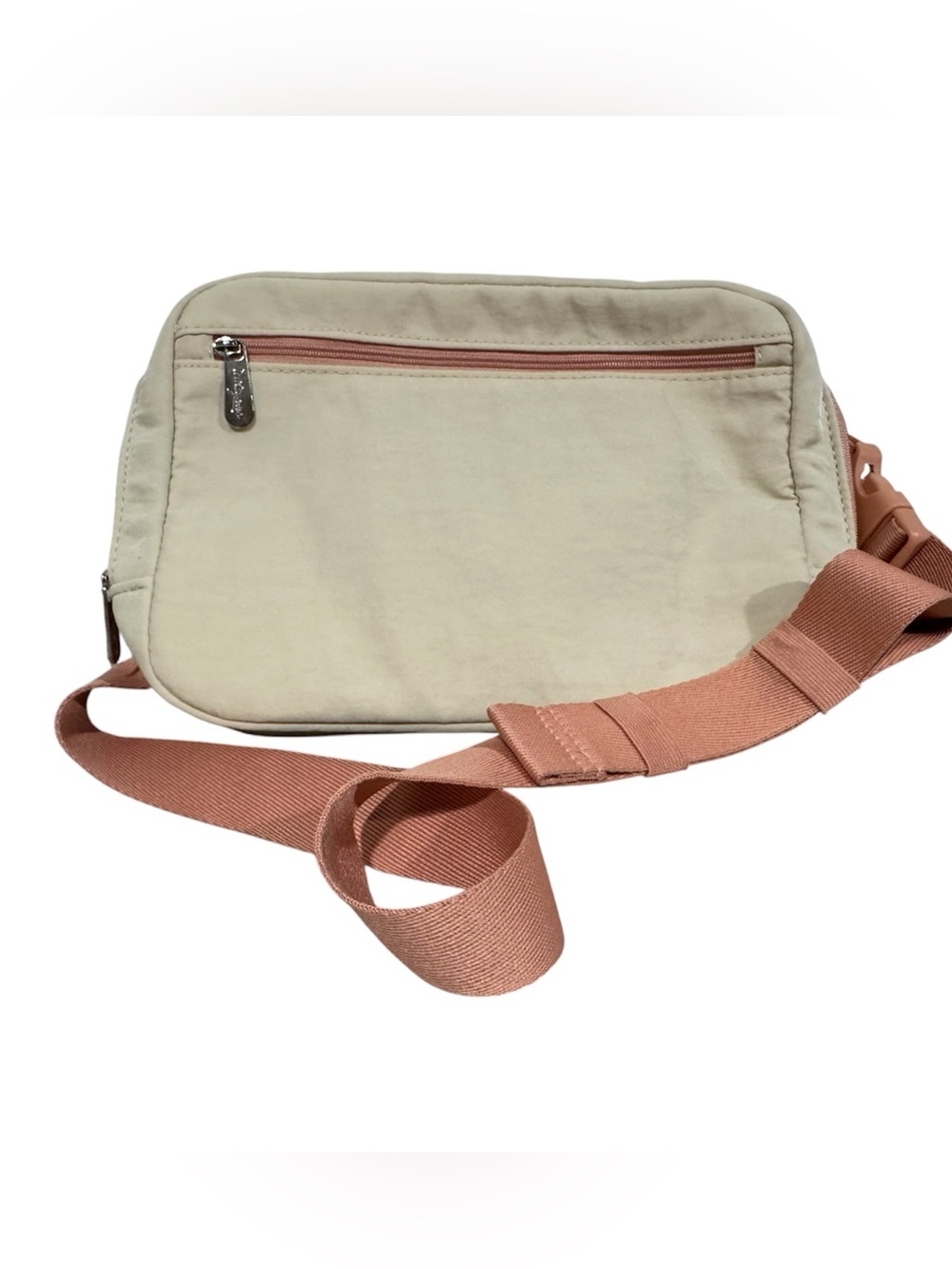 Thirty-One Classic Sling Bag in Rosedust Colorblock Nylon Crossbody Ivory Pink